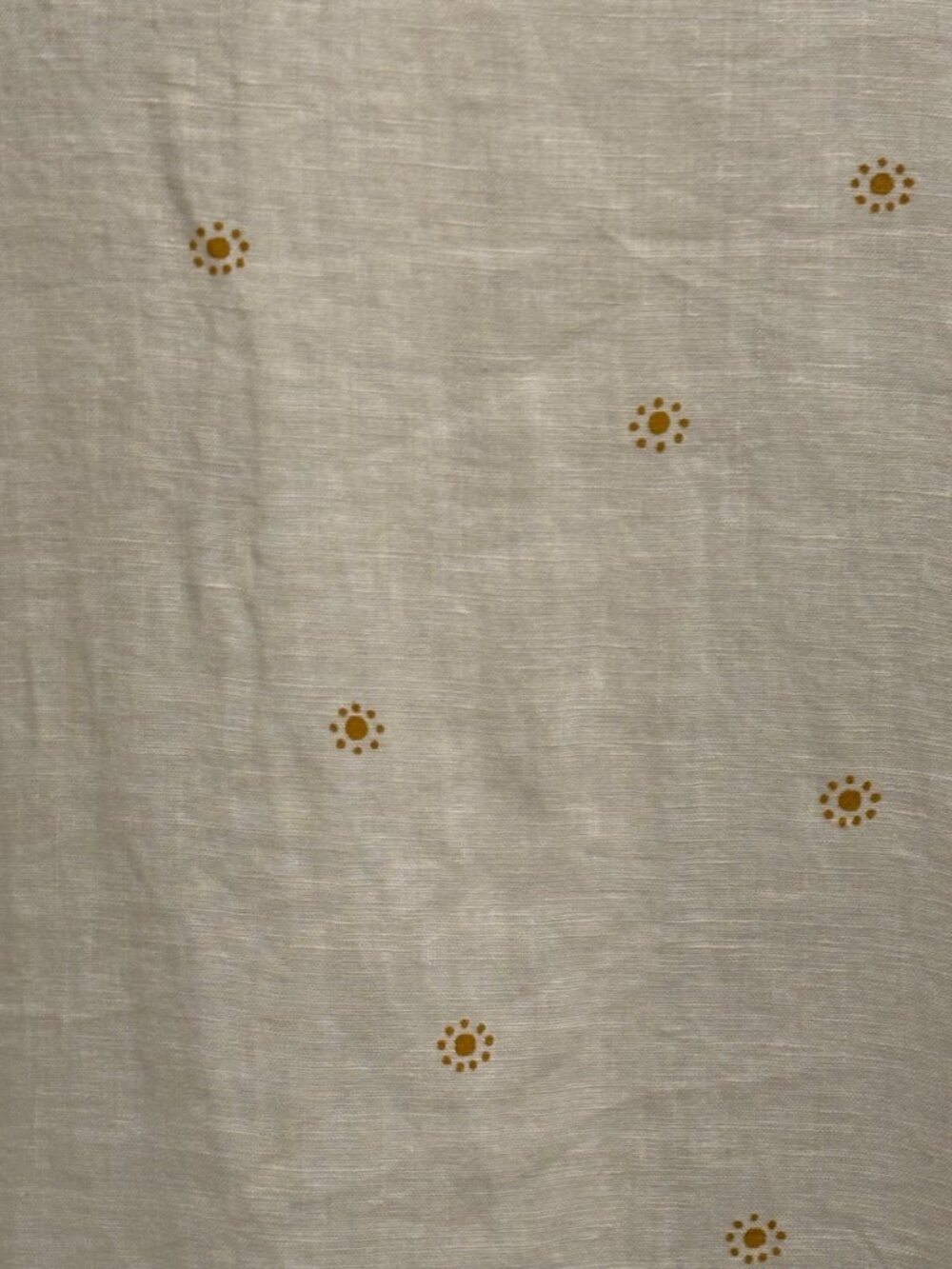 Madewell Men’s 100% Linen Camp Shirt Large Ivory Embroidered Dot Button Front Co - Picture 4 of 6